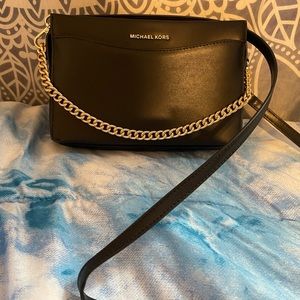 Black Michael Kors Crossbody Purse Gold Hardware